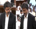 பேரவையில் அரசியல் புயல்..! முதல்வர் விஜய் பதிலுரை... கேள்வி நேரம் ரத்து..!!