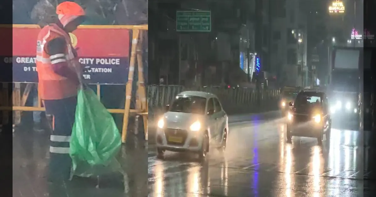 “சென்னையின் அடையாளம் இவங்கதான்!” – ஆரவாரங்களுக்கு நடுவே மழையிலும் உழைத்த தூய்மைப் பணியாளர்கள்!