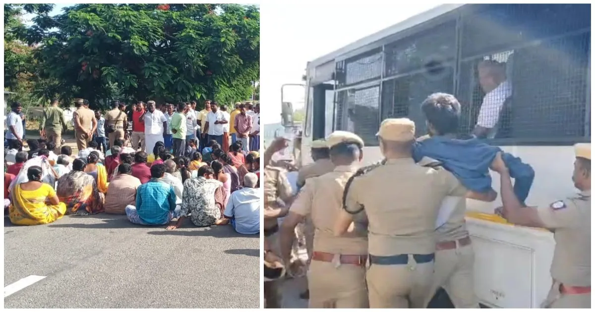 திருப்பூரில் திடீரென சாலைகளில் குவித்த மக்கள்... குண்டுக்கட்டாக தூக்கிச் சென்ற போலீசார் - காரணம் என்ன?
