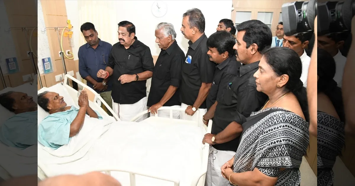 உடல் நலக்குறைவால் சிகிச்சையில் உள்ள தமிழ்மகன் உசைன்... நேரில் சென்று நலம் விசாரித்த EPS...!