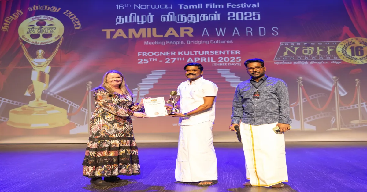 Actor soundharraja won Norway Film festival award 