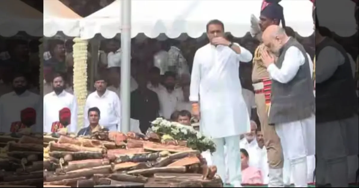 குண்டுகள் முழங்க!!  அரசு மரியாதையுடன் அஜித் பவார் உடல் தகனம்! தலைவர்கள் பங்கேற்பு!