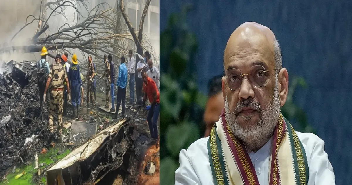 Amit Shah has rushed to the scene of the crash of an Air India flight with 242 passengers on board in Ahmedabad Gujarat