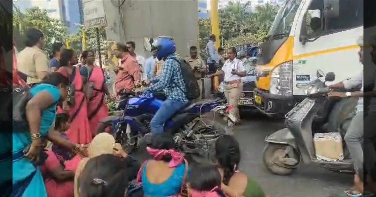 ஸ்தம்பித்த கத்திப்பாரா... 16-வது நாளாக தொடரும் அங்கன்வாடி ஊழியர்களின் ஆவேச போராட்டம்!