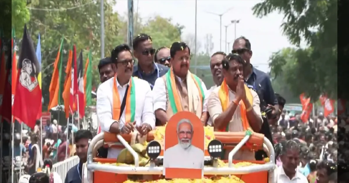 சாத்தூரில் நிதின் நபின் ரோடு ஷோ! நயினார் நாகேந்திரனுக்கு ஆதரவாக பாஜக தேசிய தலைவர் வாக்கு சேகரிப்பு!