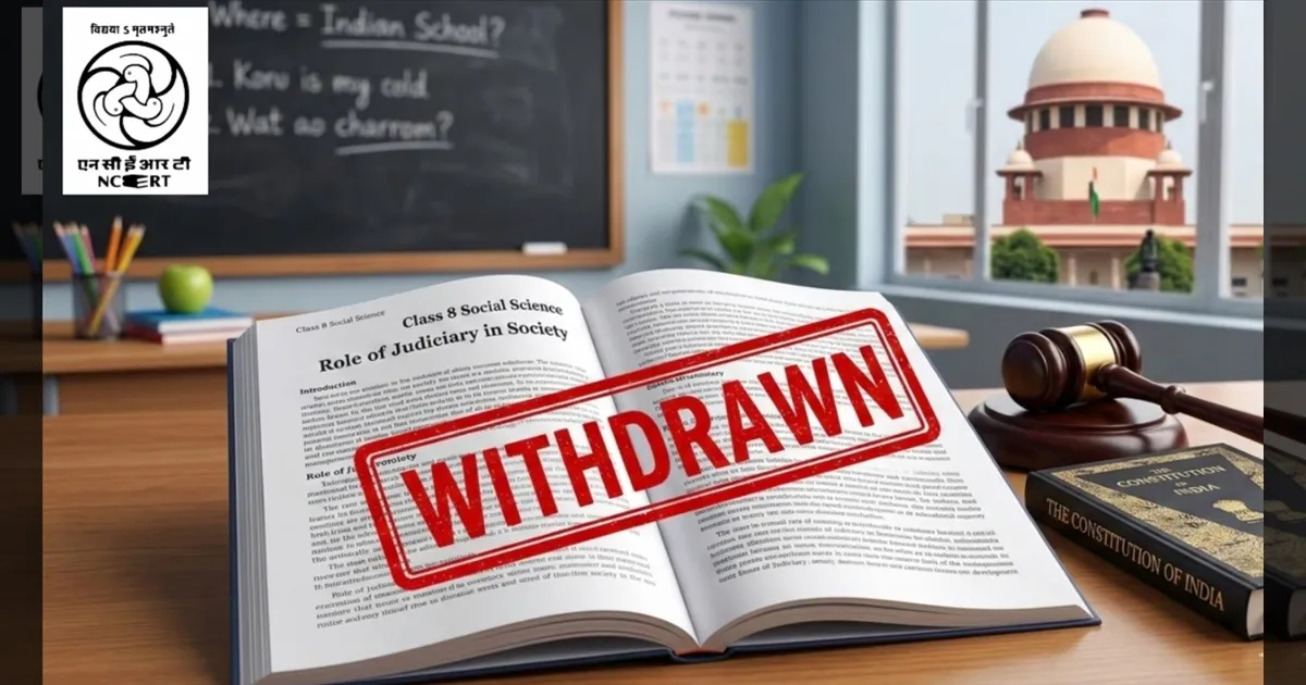 நீதித்துறைஊழல்கள்?! நீதித்துறை குறித்த பாட புத்தகங்கள் வாபஸ்!! நிபந்தனையற்ற மன்னிப்பு கோரியது என்.சி.இ.ஆர்.டி!