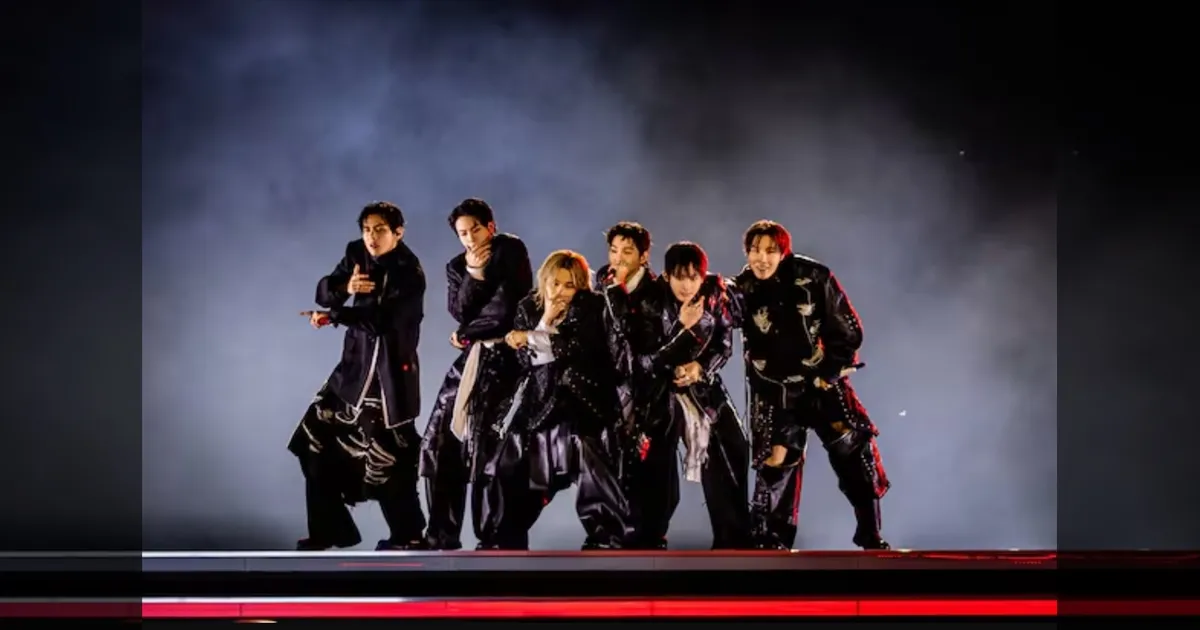 COMEBACK கொடுத்த BTS!! 4 ஆண்டுகளுக்குப் பிறகு பிரமாண்ட ஷோ! 1.04 லட்சம் ரசிகர்கள் ஆரவாரம்!  BTS ARMYயின் கனவு நனவானது!