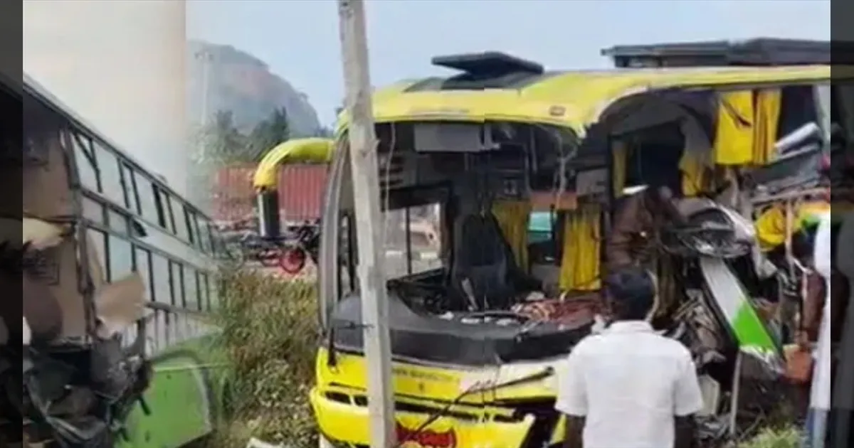 மதுரையில் அடுத்தடுத்து ஆம்னி பேருந்துகள் மோதி கோர விபத்து!! 2 பெண்கள் உட்பட 3 பேர் பலி! 