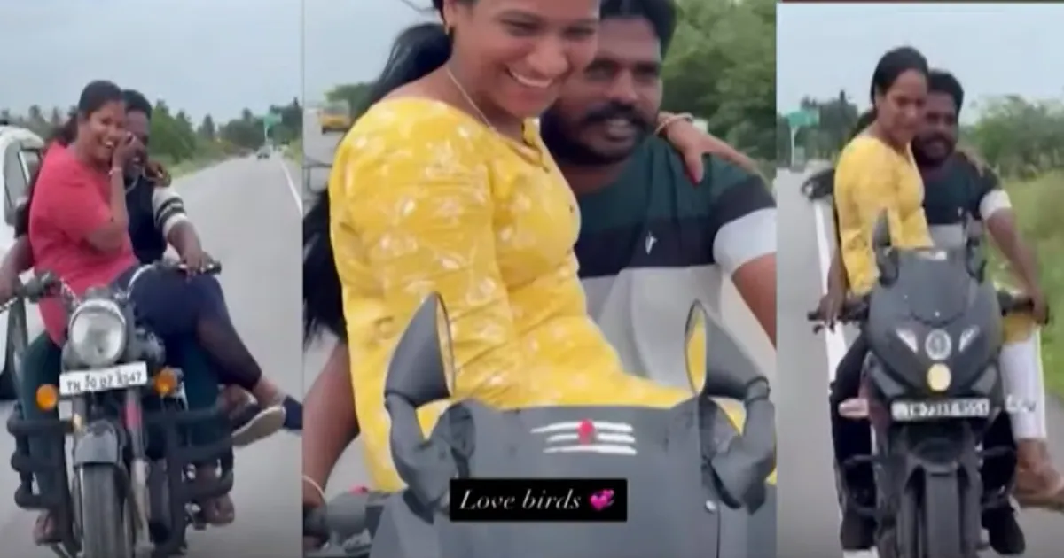 தலைவிரித்தாடும் ரீல்ஸ் மோகம்.. நடுரோட்டில் கணவன் - மனைவி செய்த காரியத்தால் கடுப்பான மக்கள்..!