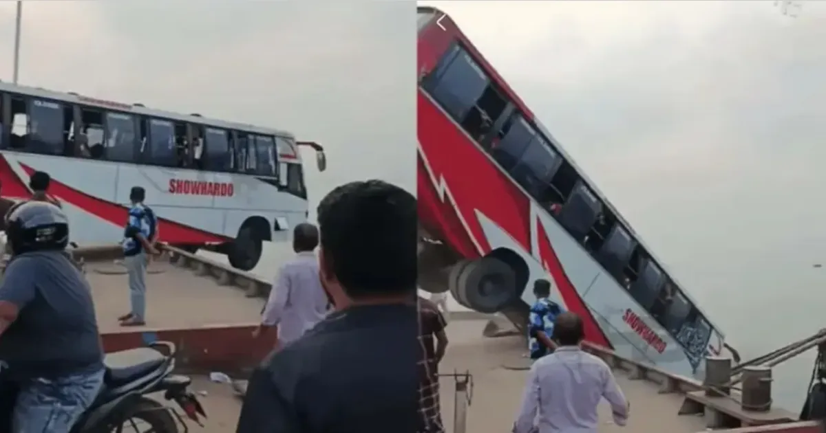 #BREAKING பகீர் காட்சிகள்...!! - தலைக்குப்புற ஆற்றிற்குள் கவிழ்ந்த பேருந்து... 23 பேர் உயிரிழப்பு...!