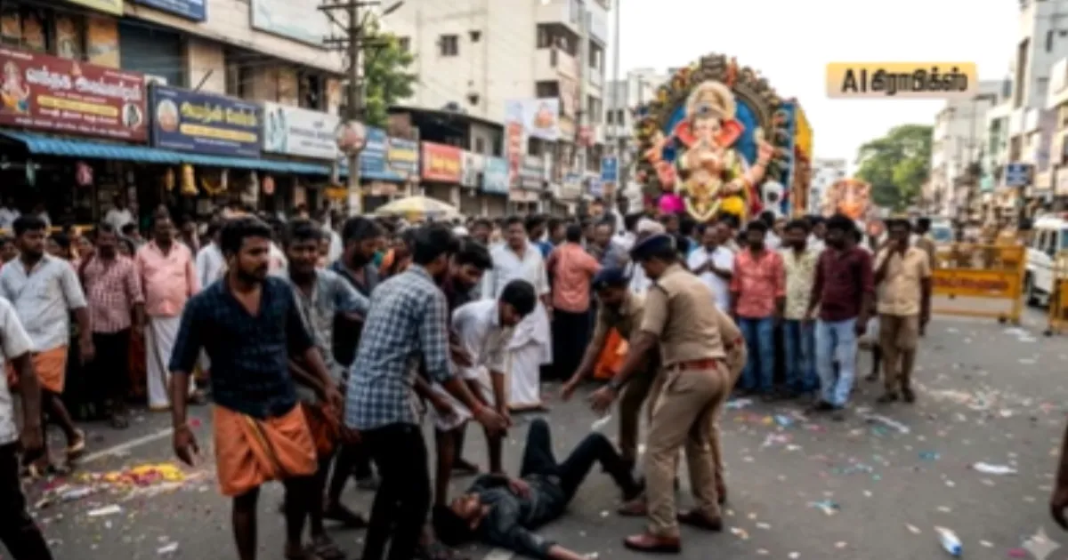 #BREAKING சென்னையில் பேரதிர்ச்சி... விநாயகர் சதுர்த்தி ஊர்வலத்தில் இளைஞர் அடித்துக் கொலை...!