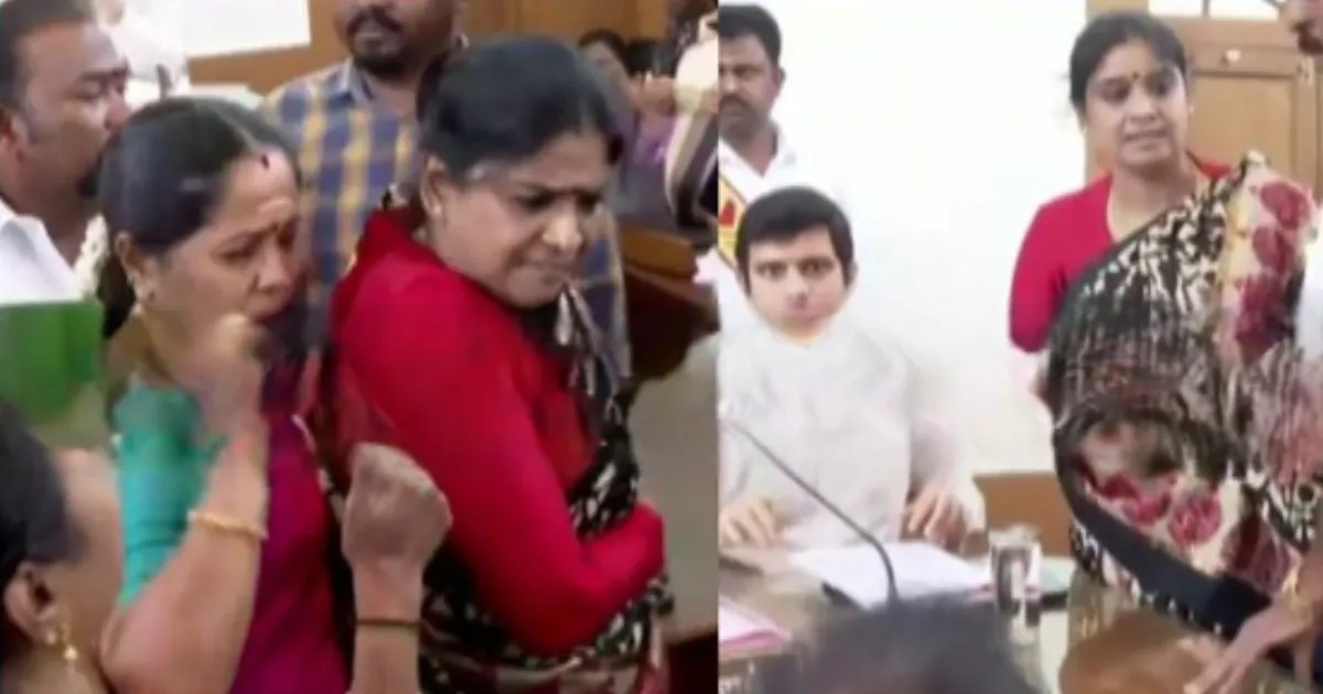 சேலையை இழுத்து அடாவடி... திமுக Vs காங்கிரஸ் கவுன்சிலர்கள் இடையே குடுமிப்பிடி சண்டை...!