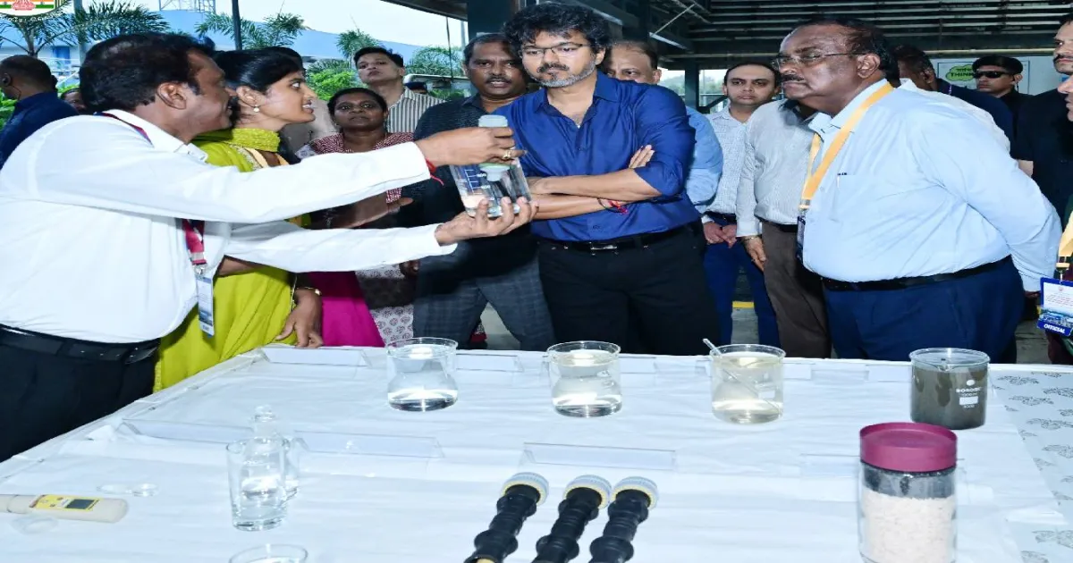 45 மில்லியன் லிட்டர் சுத்திகரிப்பு நிலையம்! கோயம்பேட்டில் முதலமைச்சர் விஜய் நேரில் ஆய்வு!