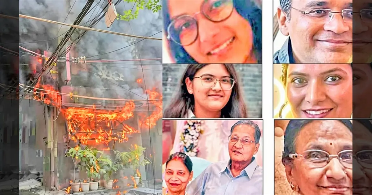 நலம் விசாரிக்க வந்து தீயில் கருகிய 8 உயிர்கள்!  நெஞ்சை பிழியும் சோகம்! டெல்லி தீ விபத்தின் கோரம்!