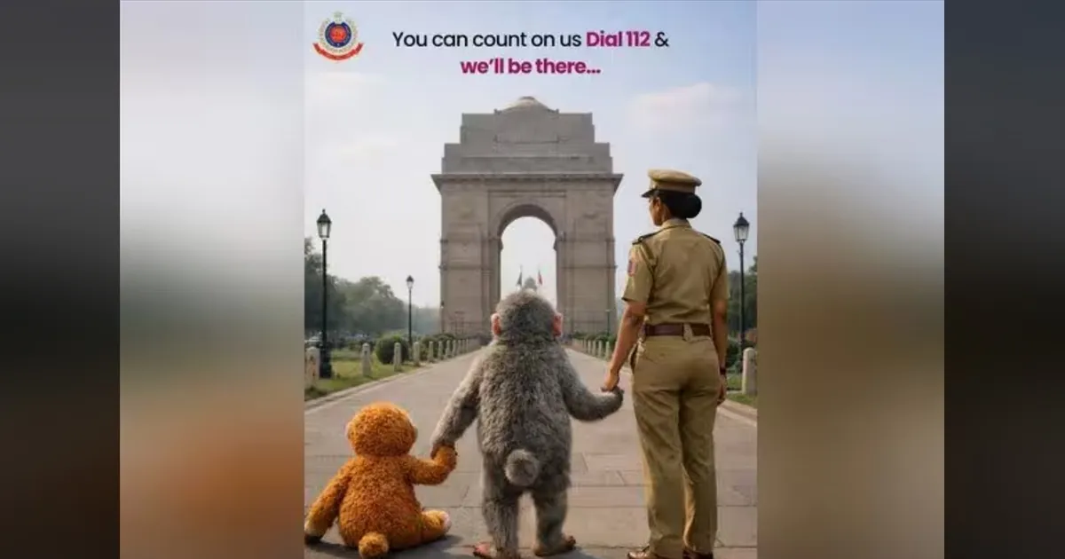 பென்குயின் முதல் - பஞ்ச் குரங்கு வரை!! டெல்லி போலிஸ் நூதன விளம்பரம்! குவியும் பாராட்டு!