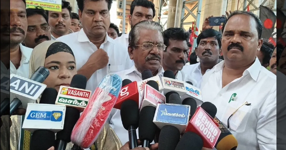 எடப்பாடியை வாஷிங் மெஷினில் போட்டு வைத்துள்ளது பாஜக! - திருவொற்றியூரில் டி.கே.எஸ். இளங்கோவன் காட்டம்!