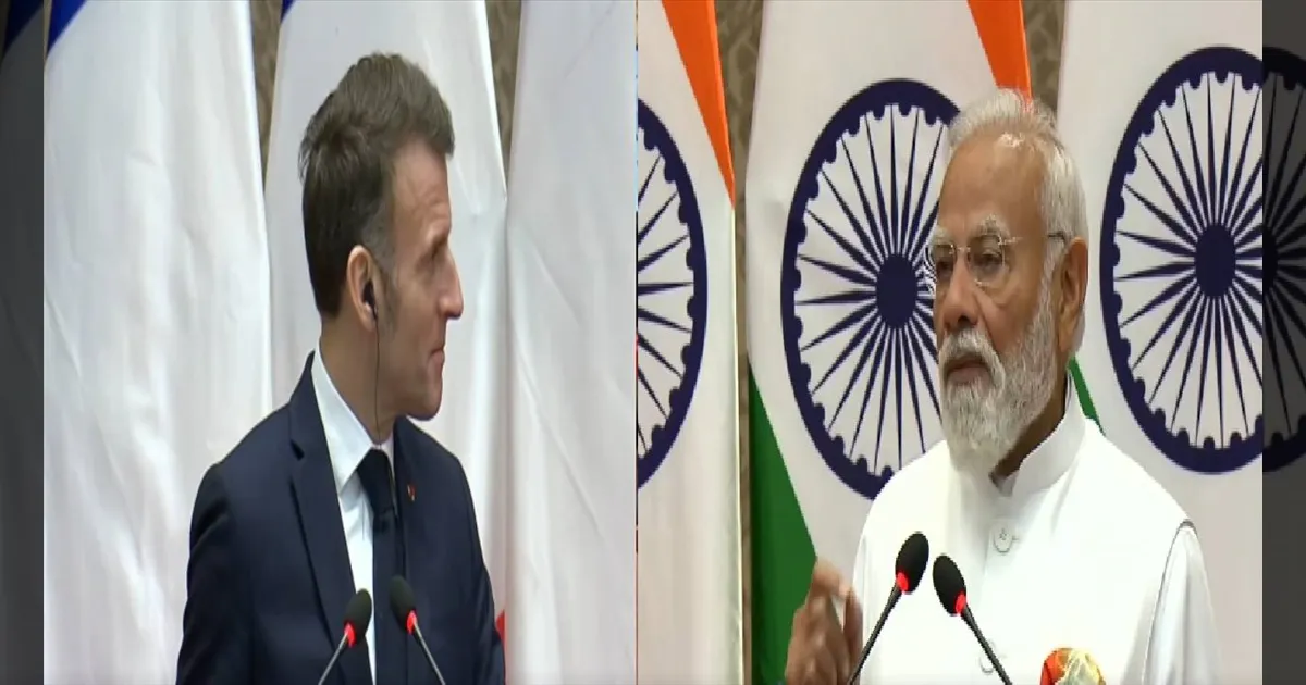 மும்பையில் மோடி மேக்ரான் சந்திப்பு...!  இந்தியா - பிரான்ஸ் இடையே மெகா ஒப்பந்தங்கள் கையெழுத்து!