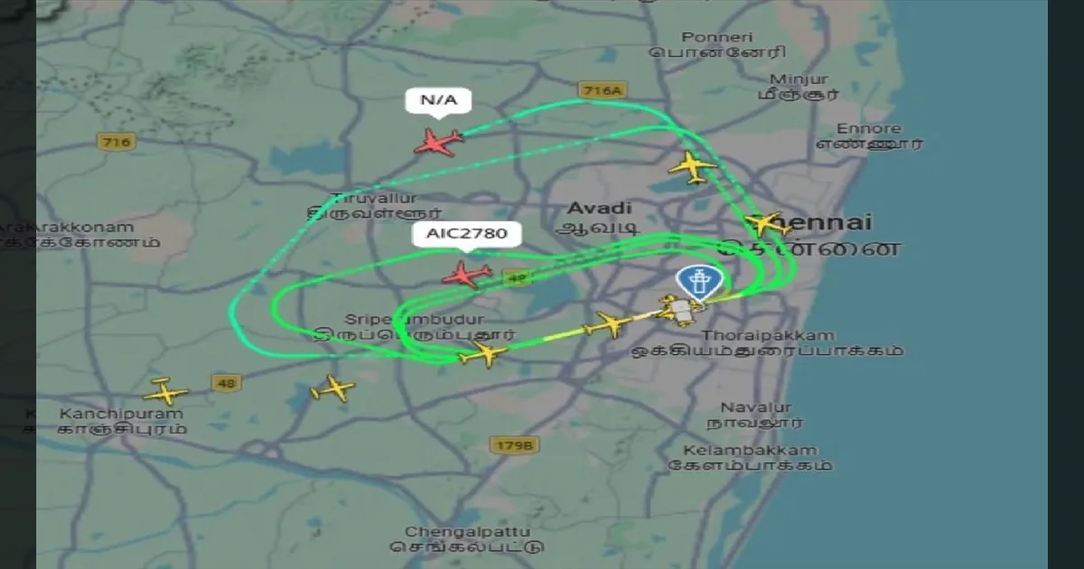 சென்னை வானில் வட்டமடித்த விமானம்! – 2 மணி நேர பரபரப்புக்கு விமான நிலைய அதிகாரிகள் விளக்கம்!