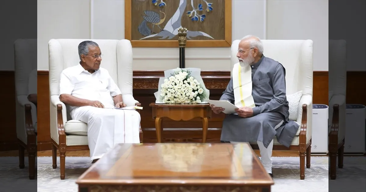 டெல்லி விசிட் அடித்த கேரள முதல்வர்.. பிரதமருடன் திடீர் சந்திப்பு..!! வைக்கப்பட்ட முக்கிய கோரிக்கை..!!