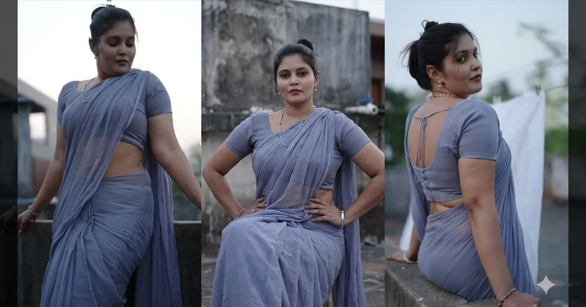 சேலையிலும் இப்படி கிளாமர் காட்டலாமா..! அண்ணாமலை சீரியலின் பிரபல நடிகை வினிதாவின் மொட்டைமாடி போட்டோஷூட்..! 