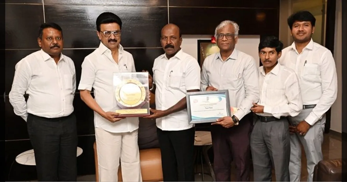 தமிழ்நாட்டிற்கு கிடைத்த மிகப்பெரிய கௌரவம்.. முதல்வரிடம் காட்டி வாழ்த்து பெற்ற மா.சு..! 