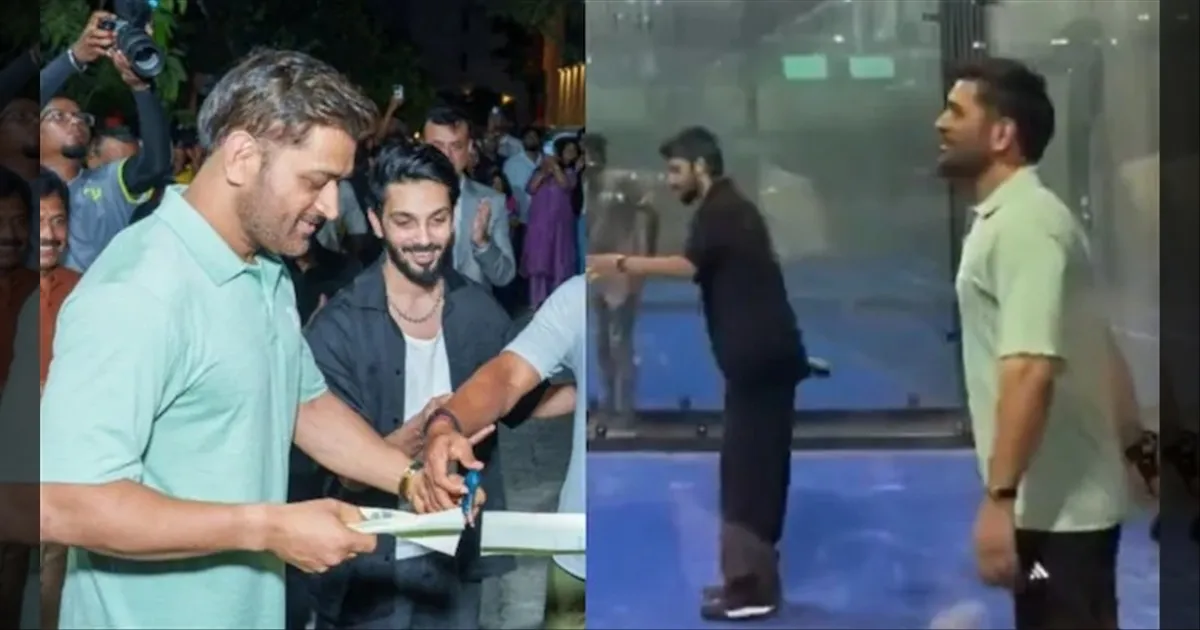 cinema-anirudh-plays-padel-with-dhoni-see-video-tamilcinema