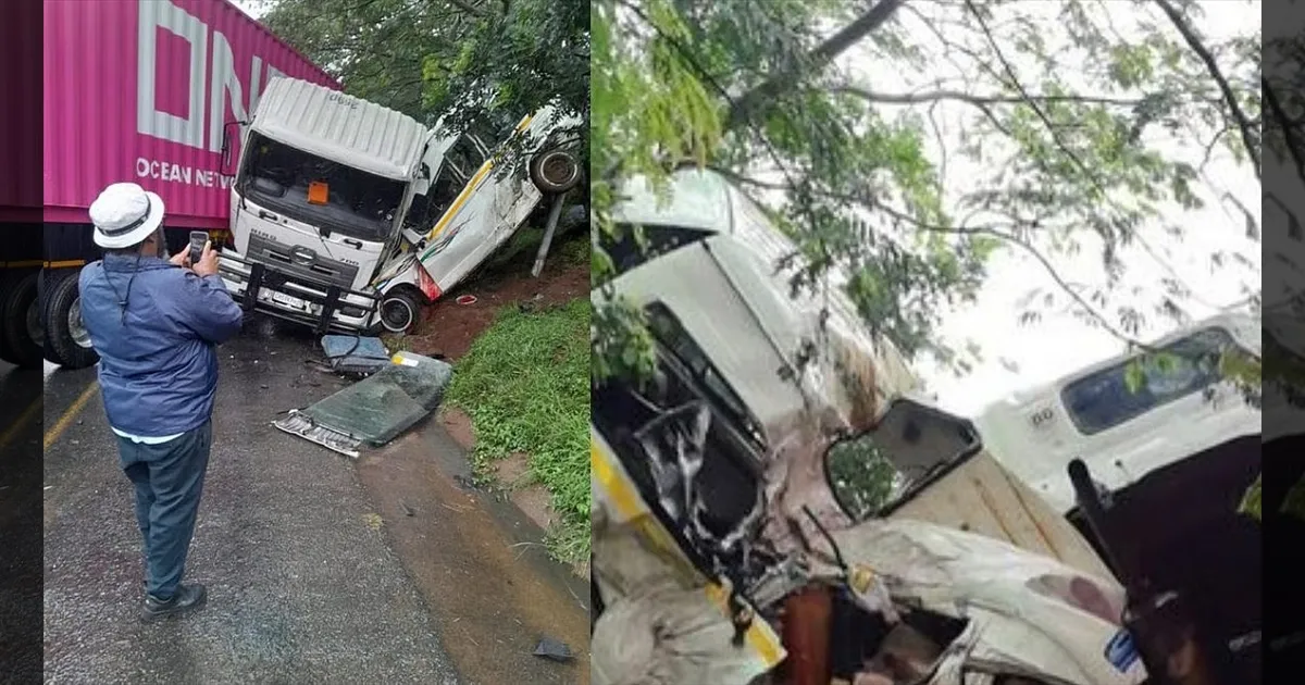 தென்னாபிரிக்கா: நேருக்கு நேர் மோதிக்கொண்ட லாரி-மினி வேன்..!! 11 பேர் உயிரிழந்த சோகம்..!!