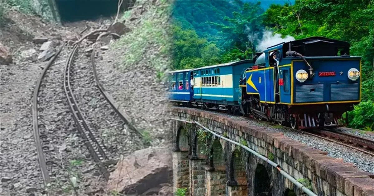 வெளுத்து வாங்கும் கனமழை.. உருண்டு விழுந்த பாறைகள்..!! 3வது நாளாக உதகை மலை ரயில் சேவை ரத்து..!!