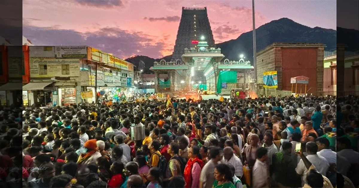 புண்ணியம் நிறைந்த புரட்டாசி..! பௌர்ணமி நாளில் தி.மலைக்கு படையெடுத்த பக்தர்கள்..!!
