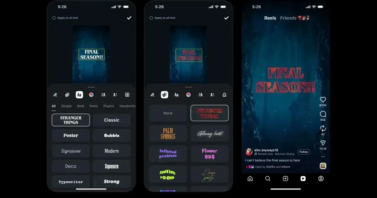 Instagram-adds-new-Stranger-Things-themed-font-to-stories-and-reels