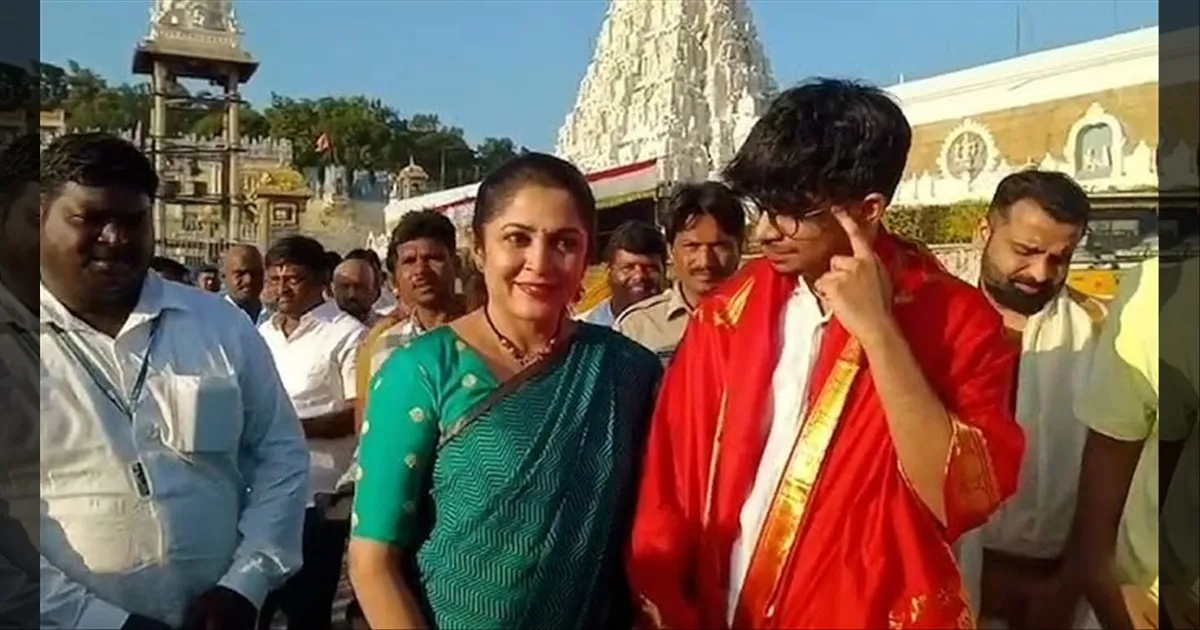 திருப்பதி ஏழுமலையான் கோவிலில் நடிகை ரம்யா கிருஷ்ணன்..! மகனுடன் பக்தியோடு தரிசனம்..!