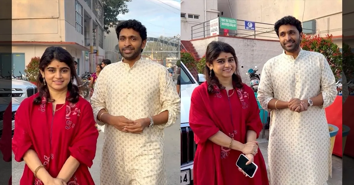 cinema-actor-vikram-prabhu-and-his-family-visit-tirupati-ezhumalaiyan-temple-tamilcinema
