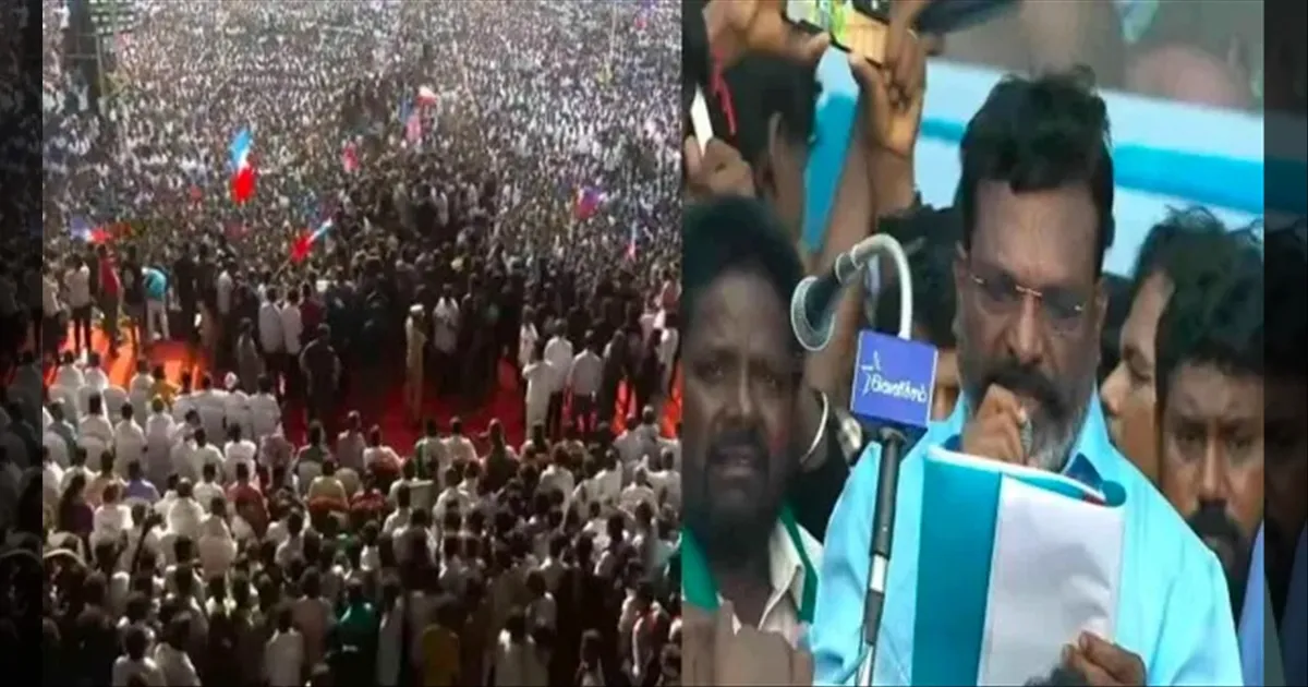 முன்கூட்டியே முடிந்த விசிக மாநாடு.. மேடையில் டென்ஷனான திருமா..!! என்ன நடந்தது..??