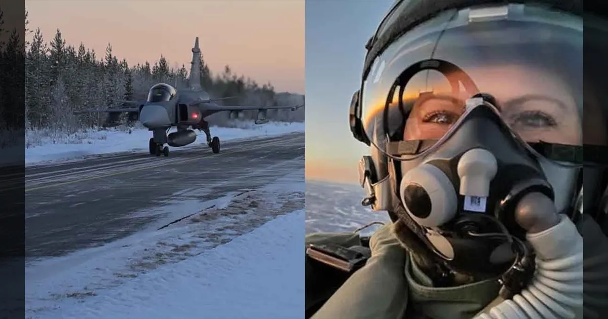 ராணுவ பயிற்சியின் ஒரு பகுதி.. போர் விமானத்தில் பறந்த இளவரசி விக்டோரியா..!!  