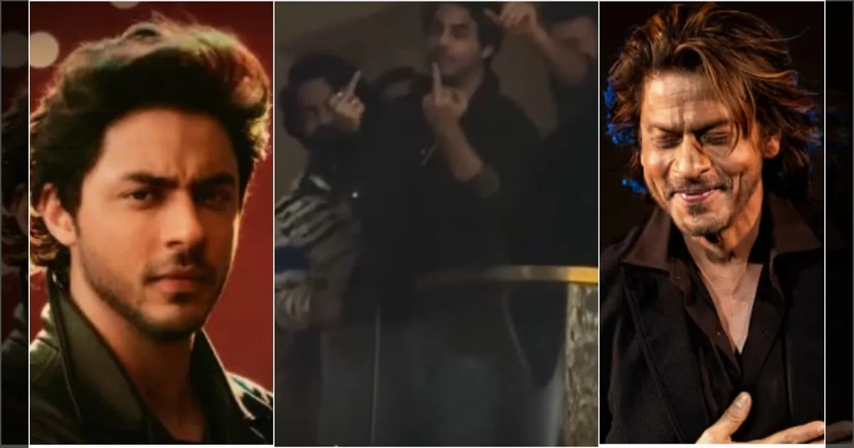 cinema-actor-shah-rukh-khans-son-makes-obscene-gesture-towards-fans-video-released-causing-a-stir-tamilcinema