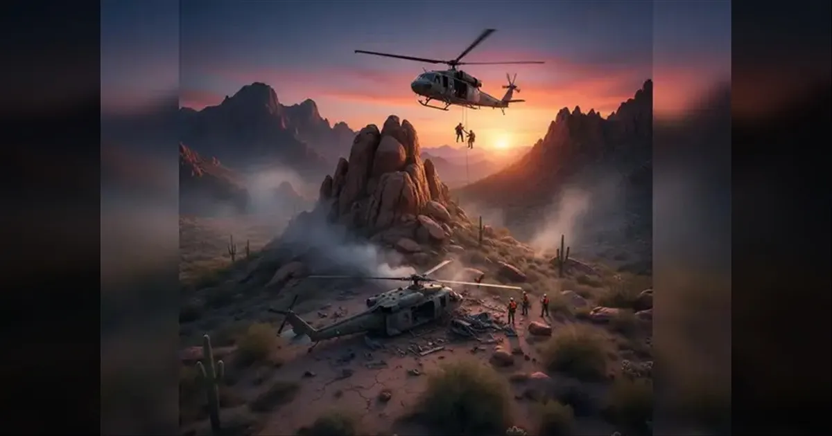 அமெரிக்கா: மலையில் மோதிய ஹெலிகாப்டர்..!! பரிதாபமாக பறிபோன 4 உயிர்..!!