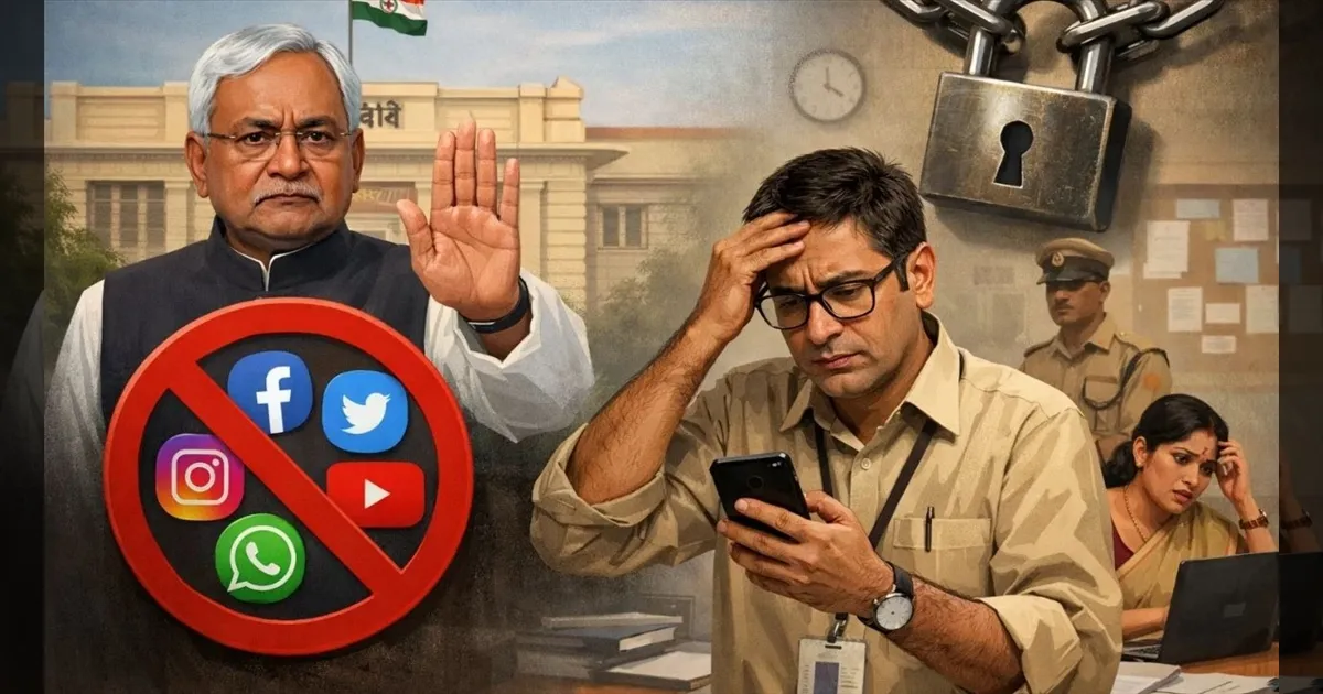 சமூக வலைதள கணக்கு தொடங்கணுமா..?? பீகார் அரசு ஊழியர்களுக்கு பறந்த கட்டுப்பாடு..!!