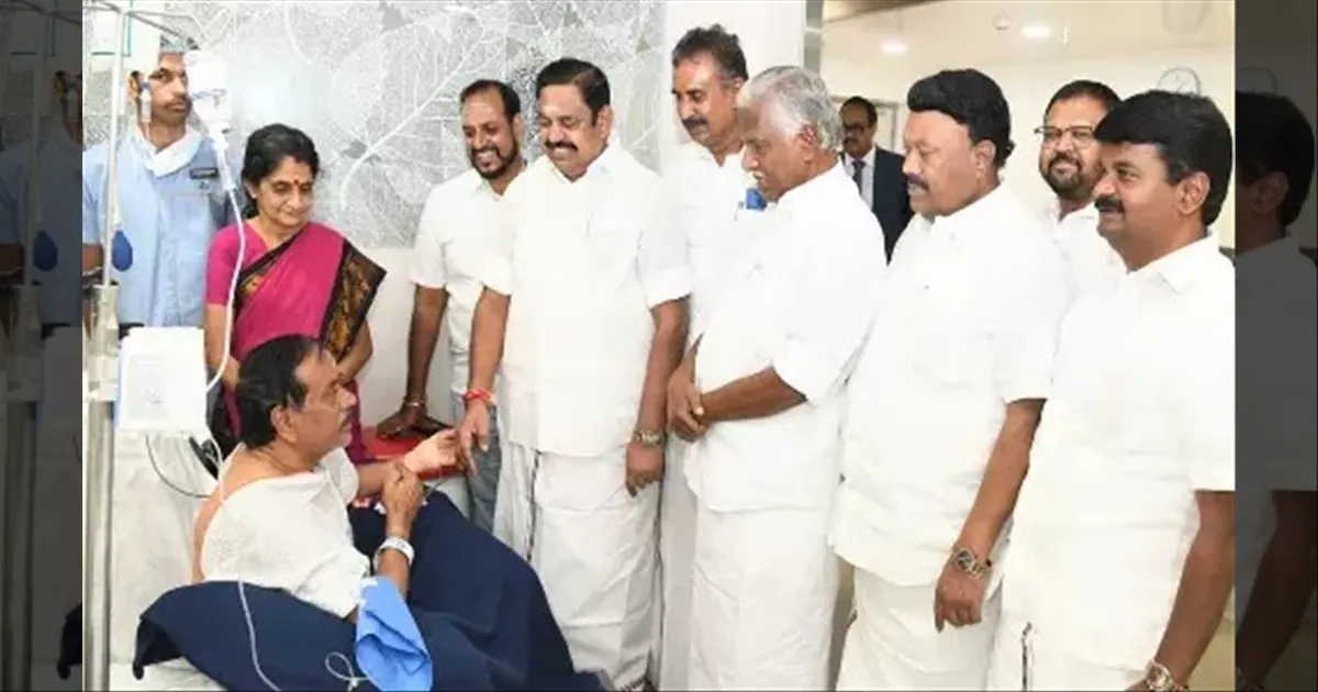 மருத்துவமனையில் எச்.ராஜா..!! நேரில் சென்று நலம் விசாரித்தார் எடப்பாடி பழனிசாமி..!!