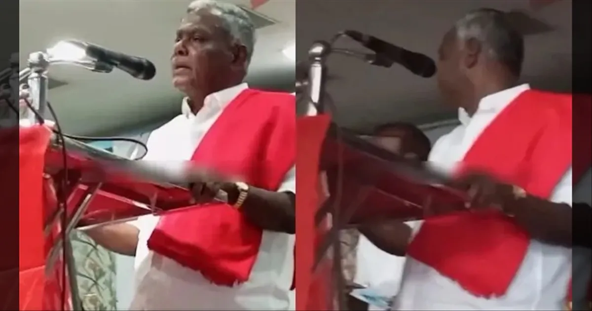 மீண்டும் பவர் கட்.. பெ.சண்முகம் உரையின்போது மின்வெட்டு!! இருளில் மூழ்கிய சிபிஎம் கூட்டம்..!!