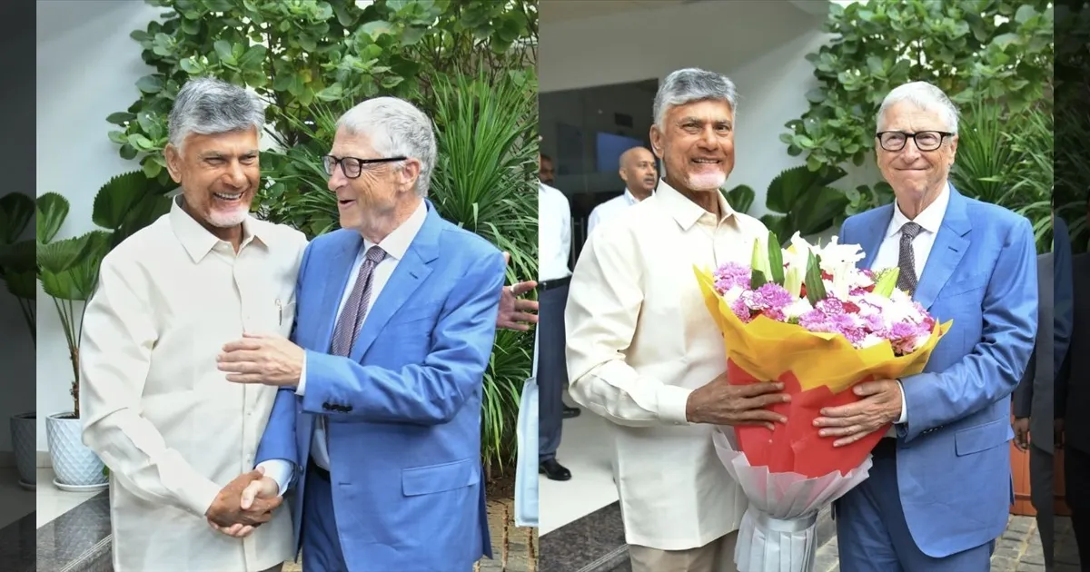 ஆந்திராவுக்கு விசிட் அடித்த பில் கேட்ஸ்..!! சந்திரபாபு நாயுடுவுடன் முக்கிய சந்திப்பு..!! என்ன தெரியுமா..??