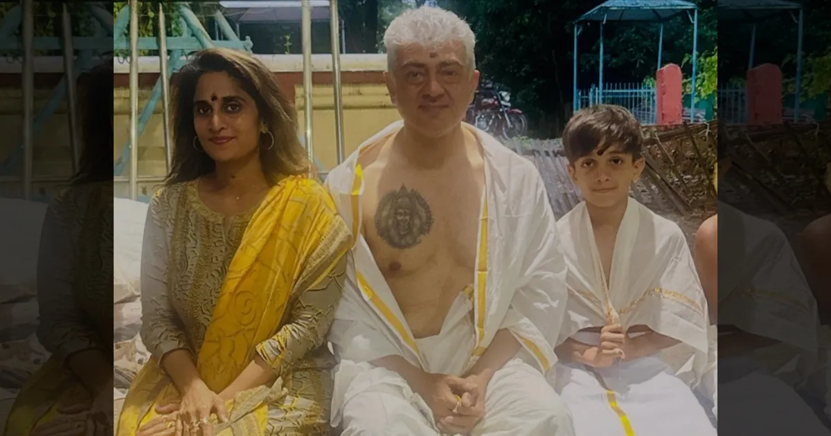 cinema-ajith-at-palakkad-temple-fans-notice-his-tattoo-tamilcinema