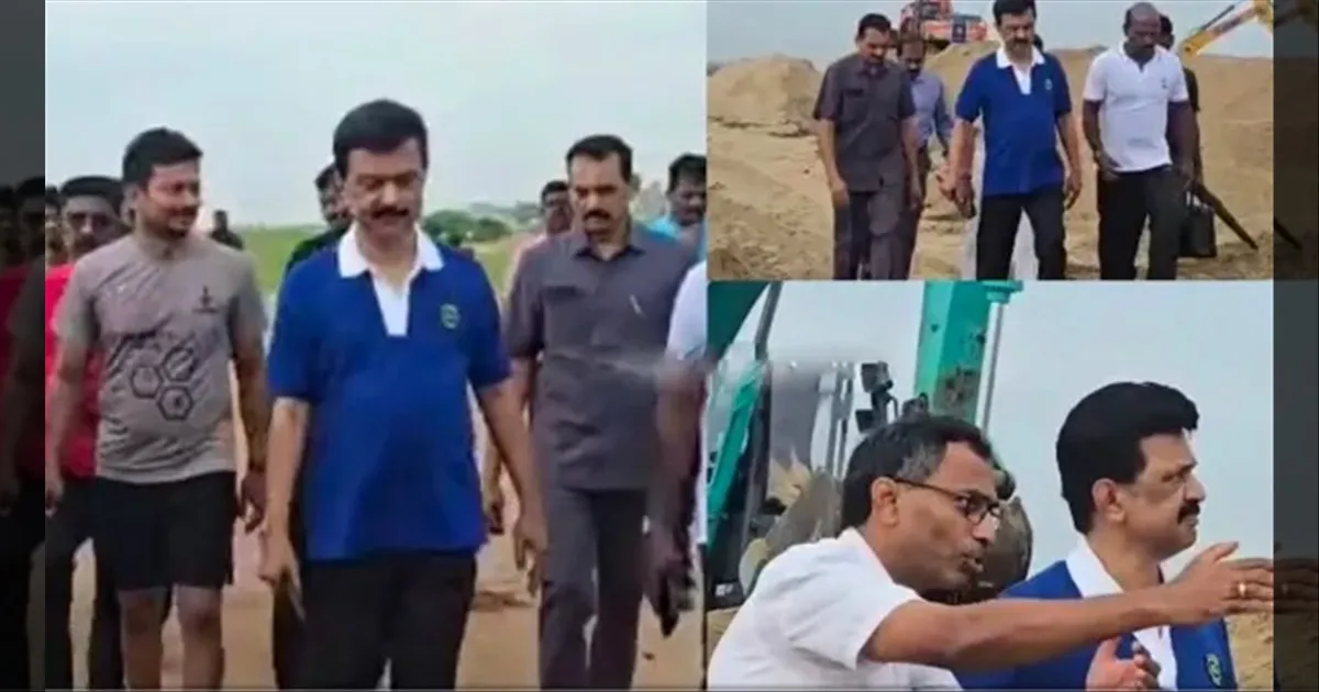 காலையிலேயே ஸ்பாட்டில் முதல்வர் ஸ்டாலின்..!! அடையாறு முகத்துவாரத்தில் மீண்டும் ஆய்வு: வேகமெடுக்கும் பணிகள்..!!
