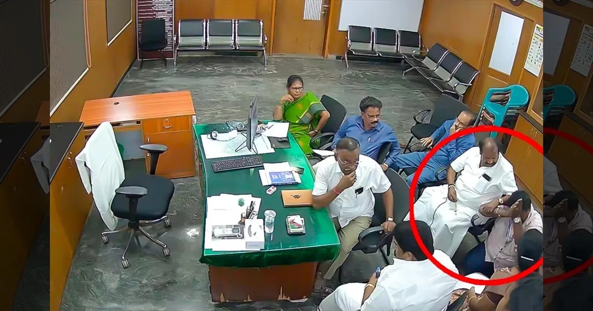 பெண் கவுன்சிலர் காலில் விழுந்த பட்டியலின அதிகாரி.. இடுப்பில் கை வைத்ததாக புகார்.. உண்மையில் நடந்தது என்ன..??