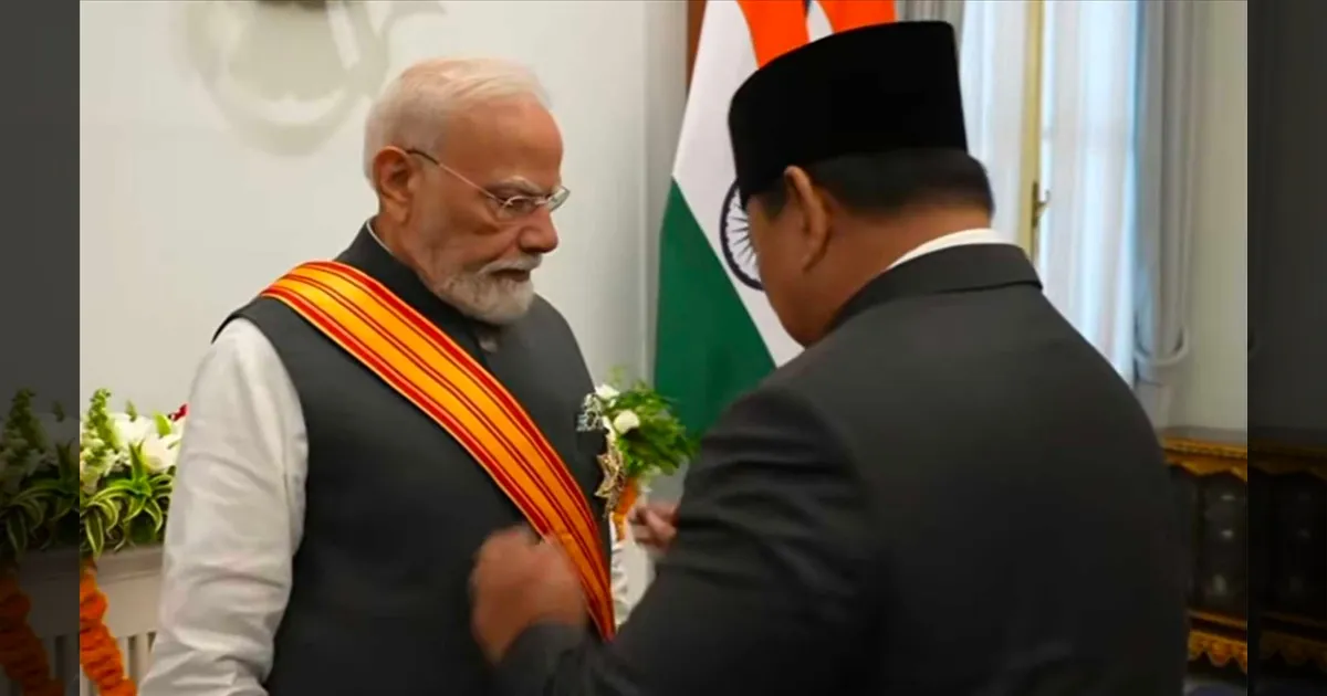ஜகார்த்தாவில் பிரதமர் மோடிக்கு உற்சாக வரவேற்பு.. இந்தோனேசியாவின் உயரிய விருது வழங்கி கௌரவிப்பு..!!