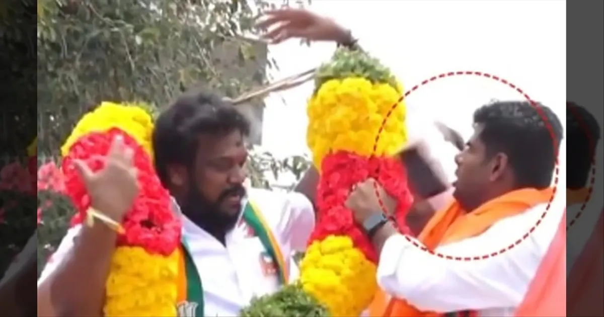 பிரச்சாரத்தில் உணர்ச்சி பொங்க பேசிய அண்ணாமலை..!! திடீரென பறந்து வந்த செல்போன்.. நடந்தது என்ன..??