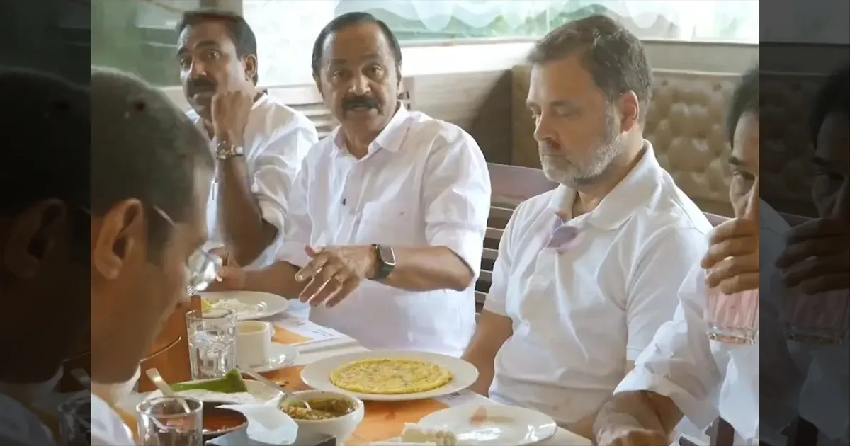 அப்பம், ஆம்லெட், புட்டுடன் ஒரு சுவையான மீட்டிங்..!! UDF தலைவர்களுடன் ராகுல் காந்தி முக்கிய ஆலோசனை..!! 