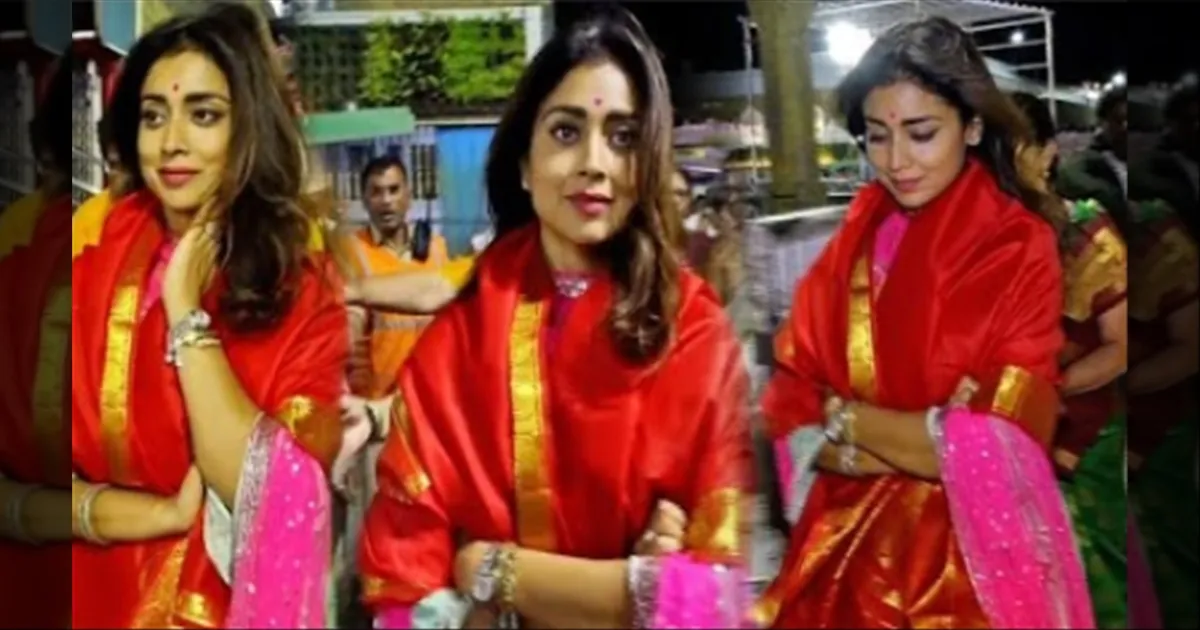 cinema-actress-shreya-and-her-family-visit-lord-shiva-at-tirupati-ezhumalaiyan-temple-tamilcinema