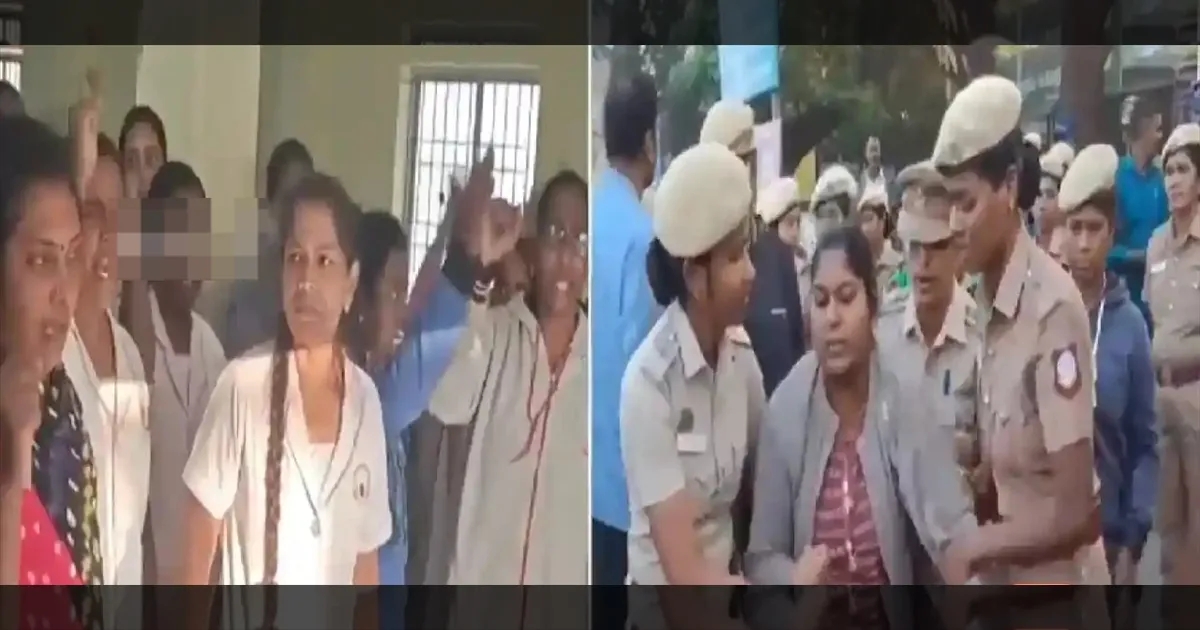 6வது நாளாக தொடரும் போராட்டம்..!! போராட்டக்களத்திற்கு வந்த செவிலியர்கள் குண்டுக்கட்டாக கைது..!!