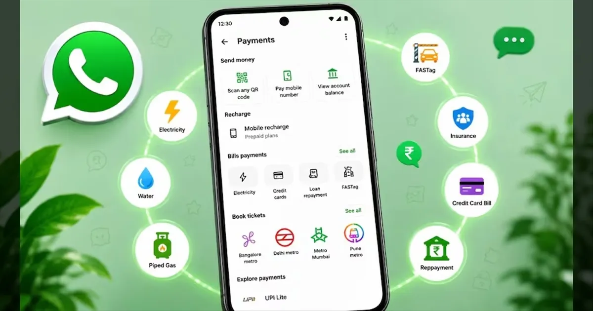 Whatsapp-ல் வந்தாச்சு புதுப்புது அப்டேட்டுகள்..!! இனி இந்த பில் எல்லாம் ஈஸியா கட்டலாம்..!!