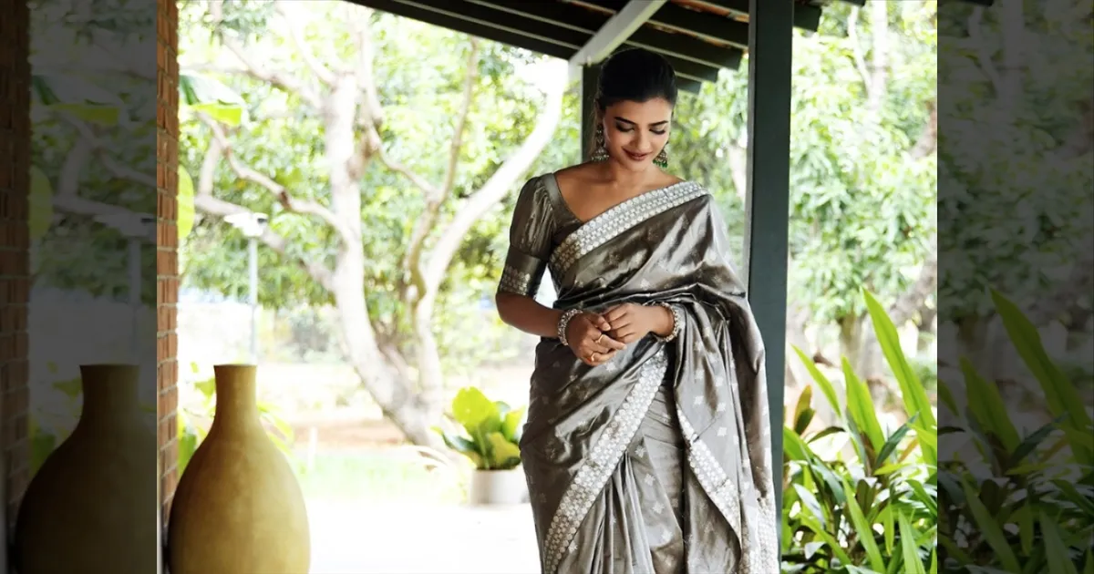 அழகிய சேலையில் மாஸ் காட்டும் நடிகை ஐஸ்வர்யா ராஜேஷ்..!